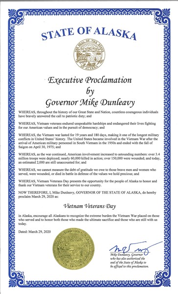 Alaska Proclamation (2020)